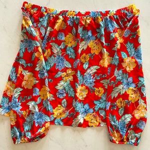 Forever 21 Floral off Shoulder Blouse